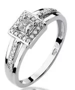 Bonore - White Gold 585 - Diamond 0,15 ct ring