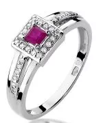 Bonore - White Gold 585 - Ruby 0,2 ct ring