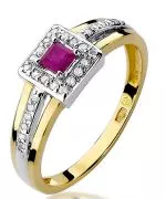 Bonore - Gold 585 - Ruby 0,2 ct ring