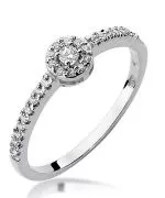 Bonore - White Gold 585 - Diamond 0,05 ct ring