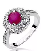 Bonore - White Gold 585 - Ruby 1,2 ct ring
