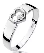 Bonore - White Gold 585 - Diamond 0,04 ct ring
