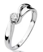 Bonore - White Gold 585 - Diamond 0,15 ct ring