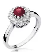 Bonore - White Gold 585 - Ruby 0,6 ct ring