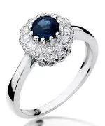 Bonore - White Gold 585 - Sapphire 0,5 ct ring