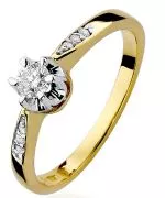 Bonore - Gold 585 - Diamond 0,2 ct ring