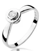 Bonore - White Gold 585 - Diamond 0,1 ct ring