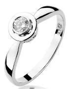 Bonore - White Gold 585 - Diamond 0,15 ct ring