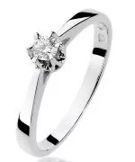 Bonore - White Gold 585 - Diamond 0,12 ct ring