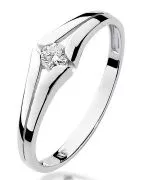Bonore - White Gold 585 - Diamond 0,08 ct ring