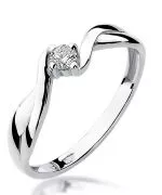 Bonore - White Gold 585 - Diamond 0,08 ct ring