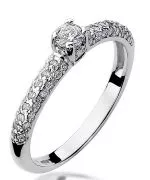 Bonore - White Gold 585 - Diamond 0,15 ct ring