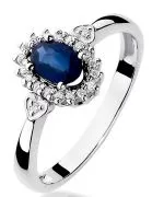 Bonore - White Gold 585 - Sapphire 0,7 ct ring