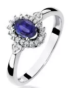 Bonore - White Gold 585 - Tanzanite 0,4 ct ring