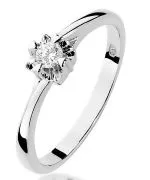 Bonore - White Gold 585 - Diamond 0,1 ct ring