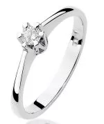 Bonore - White Gold 585 - Diamond 0,1 ct ring