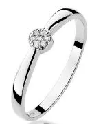 Bonore - White Gold 585 - Diamond 0,04 ct ring