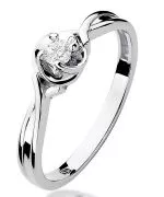 Bonore - White Gold 585 - Diamond 0,1 ct ring
