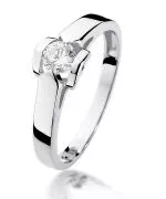 Bonore - White Gold 585 - Diamond 0,3 ct ring