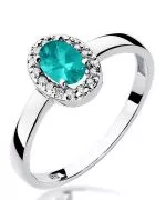 Bonore - White Gold 585 - Emerald 0,4 ct ring
