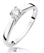 Bonore - White Gold 585 - Diamond 0,25 ct ring