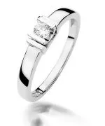 Bonore - White Gold 585 - Diamond 0,1 ct ring