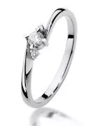 Bonore - White Gold 585 - Diamond 0,1 ct ring