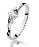 Bonore - White Gold 585 - Diamond 0,25 ct ring