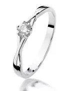 Bonore - White Gold 585 - Diamond 0,12 ct ring