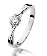 Bonore - White Gold 585 - Diamond 0,23 ct ring