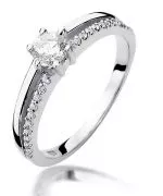 Bonore - White Gold 585 - Diamond 0,3 ct ring