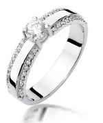 Bonore - White Gold 585 - Diamond 0,25 ct ring