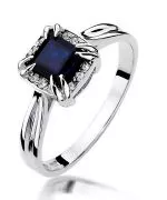 Bonore - White Gold 585 - Sapphire 0,7 ct ring