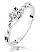 Bonore - White Gold 585 - Diamond 0,08 ct ring