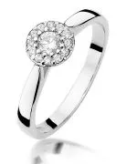Bonore - White Gold 585 - Diamond 0,12 ct ring