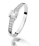 Bonore - White Gold 585 - Diamond 0,3 ct ring