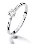 Bonore - White Gold 585 - Diamond 0,15 ct ring