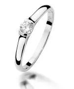 Bonore - White Gold 585 - Diamond 0,15 ct ring