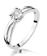 Bonore - White Gold 585 - Diamond 0,08 ct ring