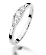 Bonore - White Gold 585 - Diamond 0,15 ct ring