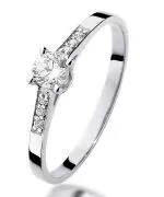 Bonore - White Gold 585 - Diamond 0,15 ct ring