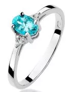 Bonore - White Gold 585 - Topaz 0,5 ct ring