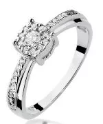 Bonore - White Gold 585 - Diamond 0,08 ct ring