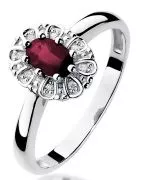 Bonore - White Gold 585 - Ruby 0,6 ct ring