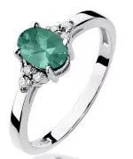 Bonore - White Gold 585 - Emerald 0,8 ct ring