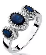 Bonore - White Gold 585 - Sapphire 0,9 ct ring