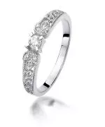 Bonore - White Gold 585 - Diamond 0,1 ct ring