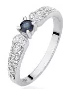 Bonore - White Gold 585 - Sapphire 0,1 ct ring