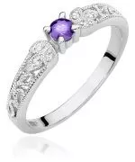 Bonore - White Gold 585 - Tanzanite 0,1 ct ring