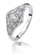 Bonore - White Gold 585 - Diamond 0,1 ct ring